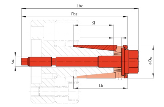 تصویر  Clamping Elements Taper Collets with hexagon head BAD